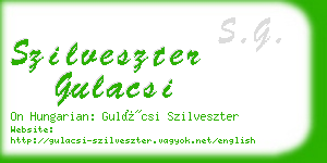 szilveszter gulacsi business card